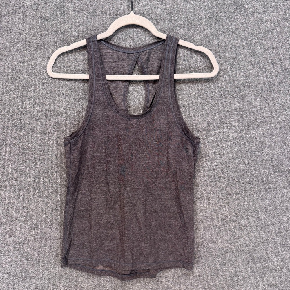 Lululemon Tank Top‎ Women 4 Gray Twisted Back Yoga Athletic Gym Activewear